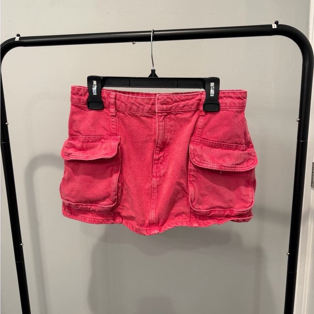 Zara Pink Women's Cargo Skirt